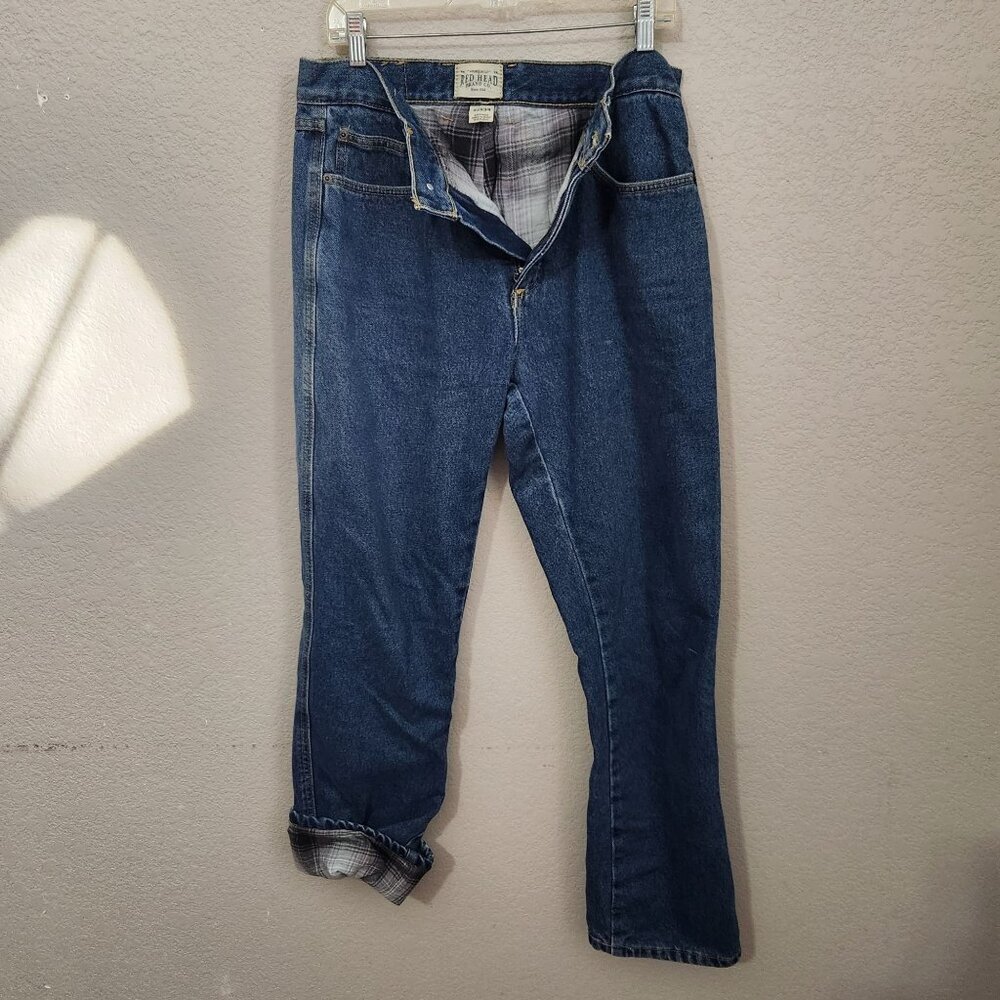 RedHead Jeans 32x34 Blue Denim Relaxed Fit Straight Leg Mid Rise Lined